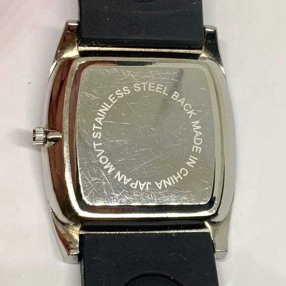 Cote d’ Azur men’s Watch silver black tone quartz analog 38mm silicone running - Picture 7 of 7